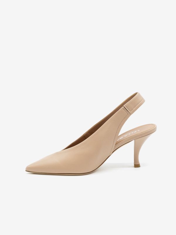 LELLA BALDI Chanel tc 7 cm pelle Farro
