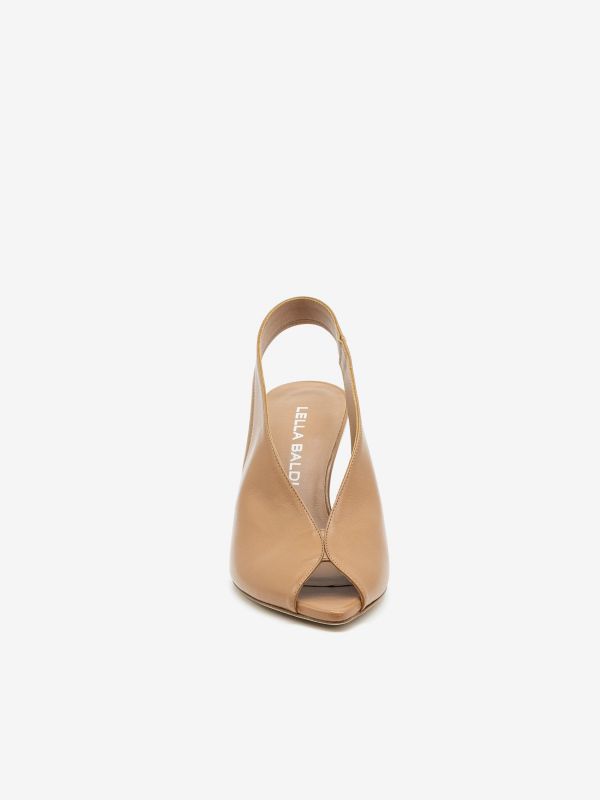 LELLA BALDI Chanel tc 7 cm pelle Cuoio