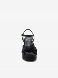 A.S.H. Sandalo con plateau camoscio tc 9 cm Nero