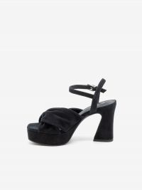 A.S.H. Sandalo con plateau camoscio tc 9 cm Nero