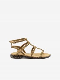 A.S.H. Sandalo camoscio + borchie Beige