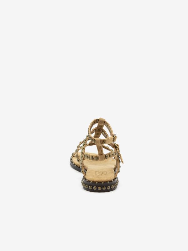 A.S.H. Sandalo camoscio + borchie Beige
