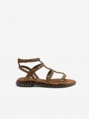 A.S.H. Sandalo camoscio + borchie Beige
