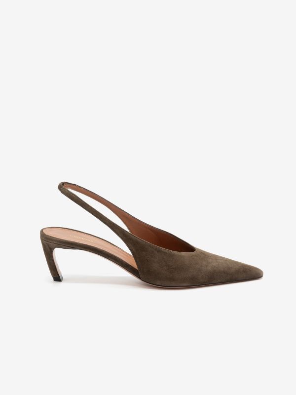 ALDO CASTAGNA Slingback tacco 5 cm camoscio Testa di moro