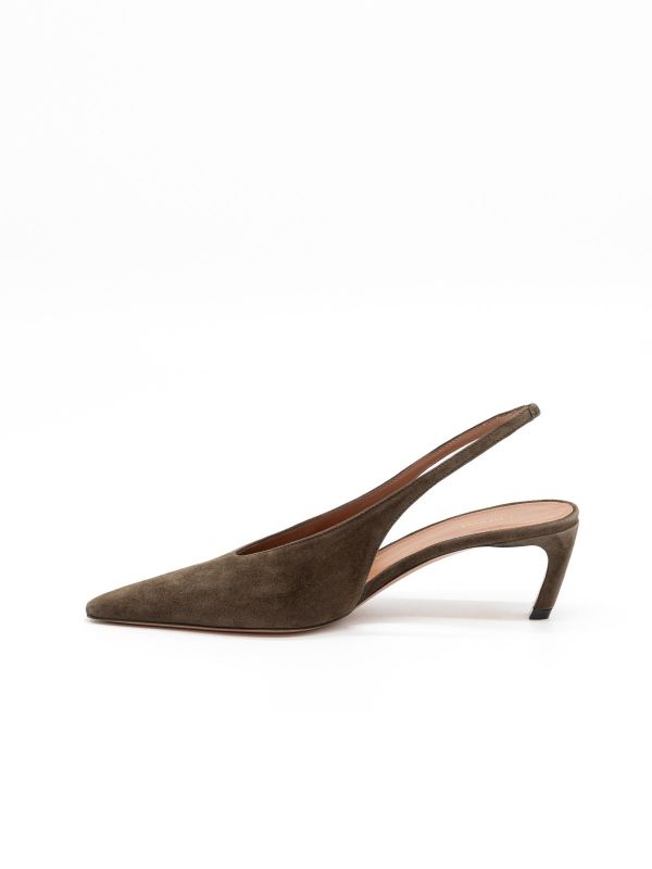 ALDO CASTAGNA Slingback tacco 5 cm camoscio Testa di moro