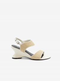 JEANNOT Sandalo tc 7 cm pelle Bianco