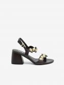 JEANNOT Mules laminato tc 5 cm Oro