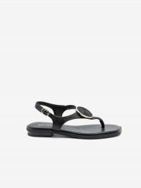 NOA HARMON Sandalo basso infradito con accessiorio Nero