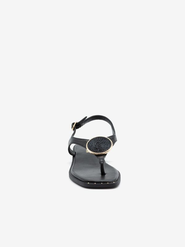 NOA HARMON Sandalo basso infradito con accessiorio Nero