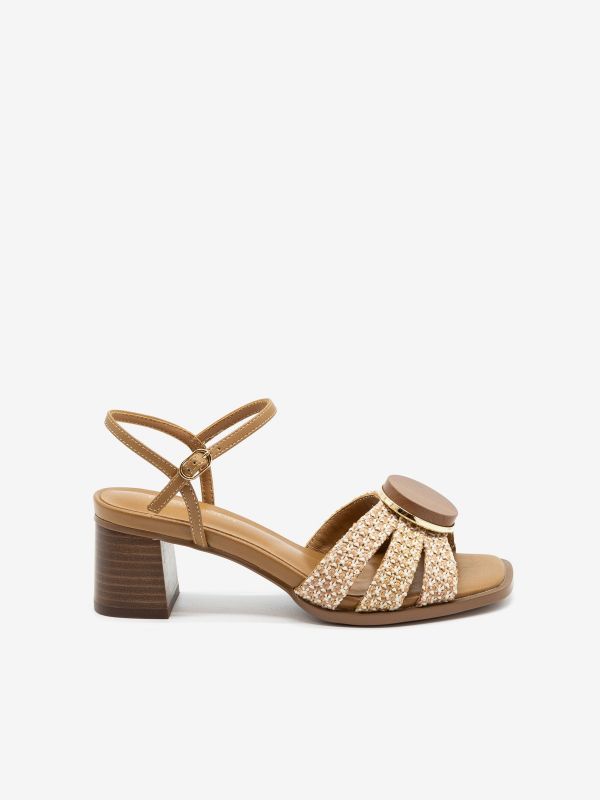NOA HARMON Sandalo tc 5 cm con accessorio Cuoio