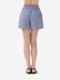 P.A.R.O.S.H. Short cotone a righe + strass Blu