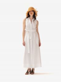 P.A.R.O.S.H. Abito lungo chemisier cotone Bianco