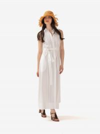 P.A.R.O.S.H. Abito lungo chemisier cotone Bianco