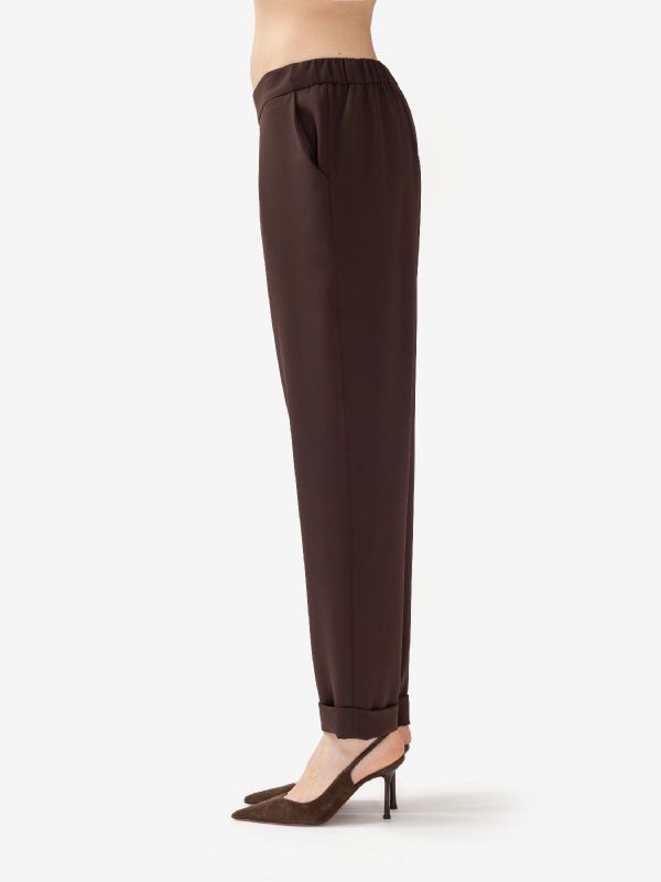 P.A.R.O.S.H. Pantalone cady sigaretta Marrone