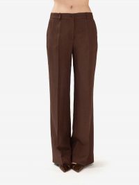 P.A.R.O.S.H. Pantalone palazzo lino Marrone