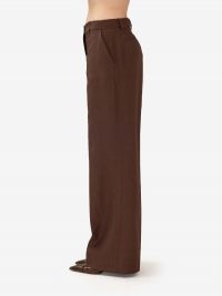 P.A.R.O.S.H. Pantalone palazzo lino Marrone