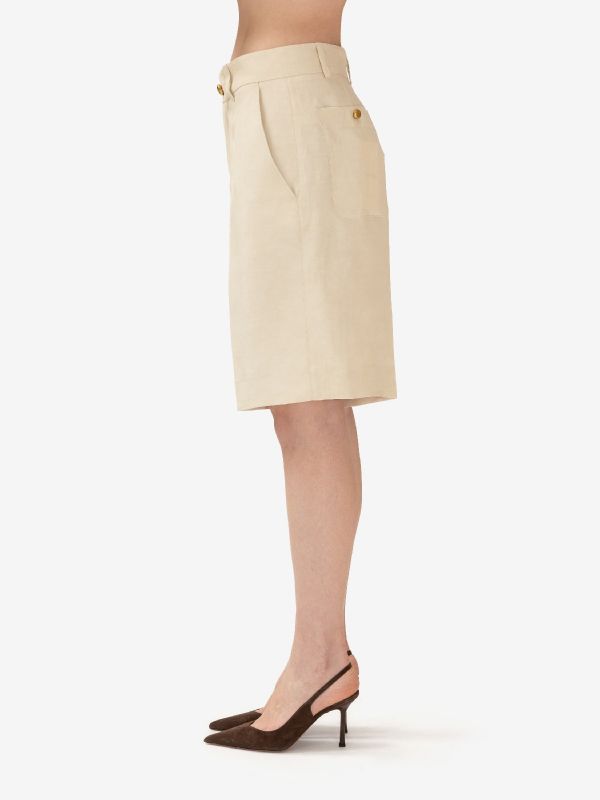 P.A.R.O.S.H. Bermuda lino Beige