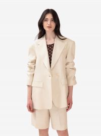 P.A.R.O.S.H. Blazer oversize lino Beige