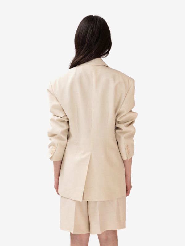 P.A.R.O.S.H. Blazer oversize lino Beige