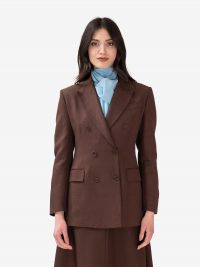 P.A.R.O.S.H. Blazer doppiopetto lino/viscosa Marrone