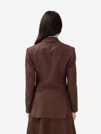 P.A.R.O.S.H. Blazer doppiopetto lino/viscosa Marrone
