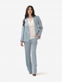 P.A.R.O.S.H. Pantalone palazzo lino Azzurro