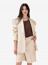 P.A.R.O.S.H. Top seta a pois Marrone