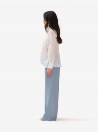 P.A.R.O.S.H. Pantalone palazzo lino Azzurro