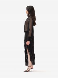 ERIKA CAVALLINI Gonna a petali asimettrica georgette Nero