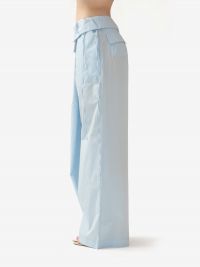 ERIKA CAVALLINI Pantalone cotone largo Celeste