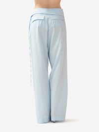 ERIKA CAVALLINI Pantalone cotone largo Celeste