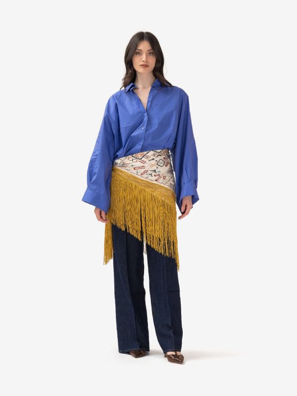 ERIKA CAVALLINI Camicia over cotone Azzurro