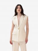 ERIKA CAVALLINI Camicia cotone a righe over Celeste