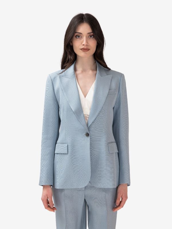 P.A.R.O.S.H. Blazer monopetto viscosa Celeste