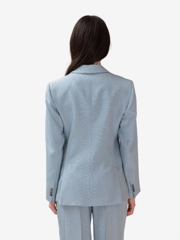 P.A.R.O.S.H. Blazer monopetto viscosa Celeste