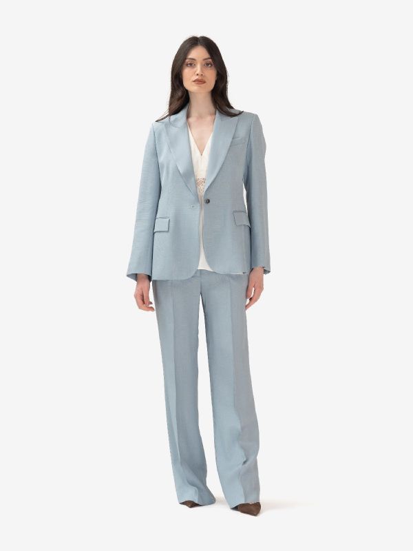 P.A.R.O.S.H. Blazer monopetto viscosa Celeste
