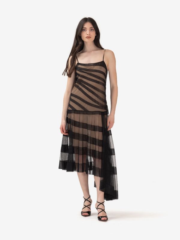 ERIKA CAVALLINI Abito midi tulle Nero