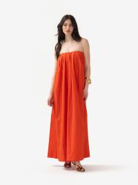 ERIKA CAVALLINI Abito taffetà lungo Arancio