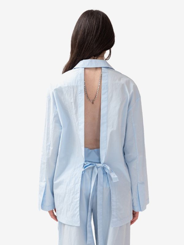 ERIKA CAVALLINI Camicia / giacca cotone Celeste
