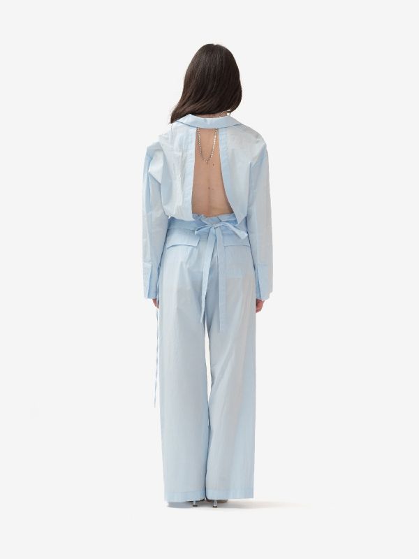 ERIKA CAVALLINI Camicia / giacca cotone Celeste