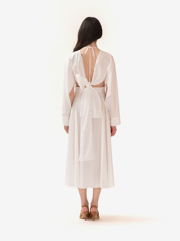 ERIKA CAVALLINI Abito midi cotone m/l Bianco