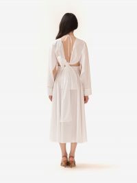ERIKA CAVALLINI Abito midi cotone m/l Bianco