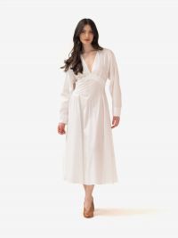ERIKA CAVALLINI Abito midi cotone m/l Bianco