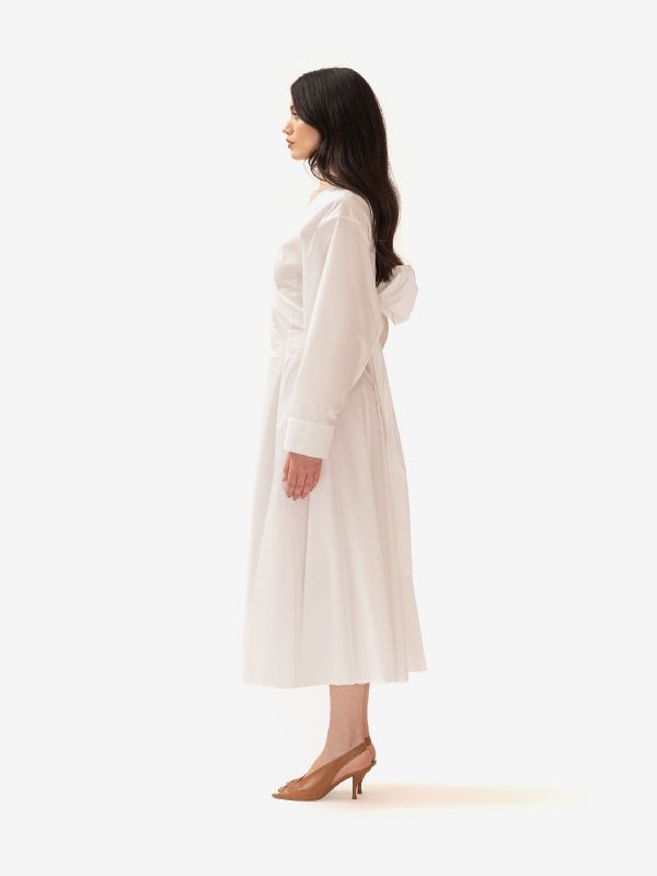 ERIKA CAVALLINI Abito midi cotone m/l Bianco
