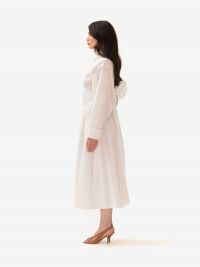 ERIKA CAVALLINI Abito midi cotone m/l Bianco