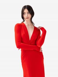 ERIKA CAVALLINI Abito lungo jersey Rosso