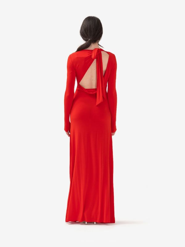 ERIKA CAVALLINI Abito lungo jersey Rosso