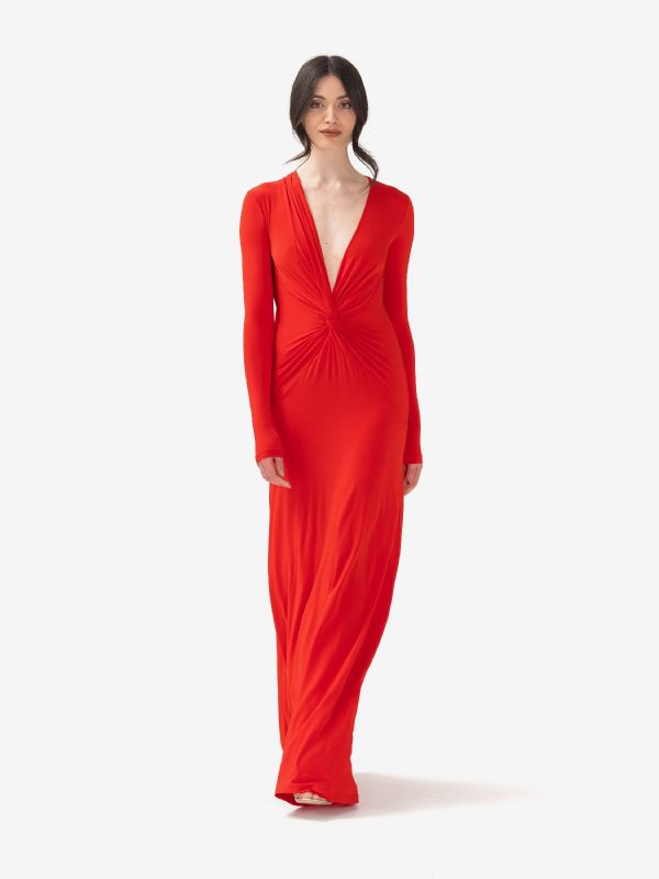 ERIKA CAVALLINI Abito lungo jersey Rosso