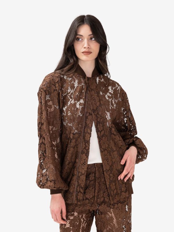 FEDERICA TOSI Bomber pizzo Marrone