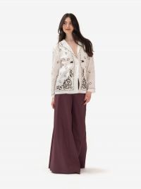 FEDERICA TOSI Pantalone palazzo cotone Vinaccio